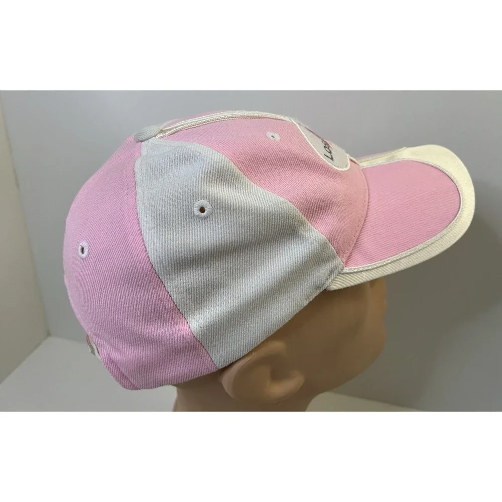 Los Angeles Hat Cap USA Pink White California LA Adjustable Strap Baseball Cap